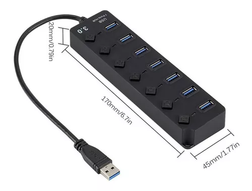 Miniatura 2 de Hub Usb 3.0 De 7 Puertos E Interruptor